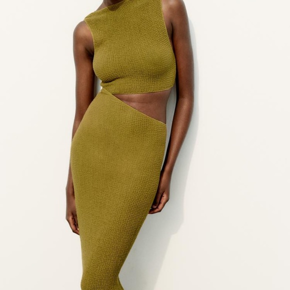 Zara Crochet Cutout Maxi Dress - Picture 3 of 4